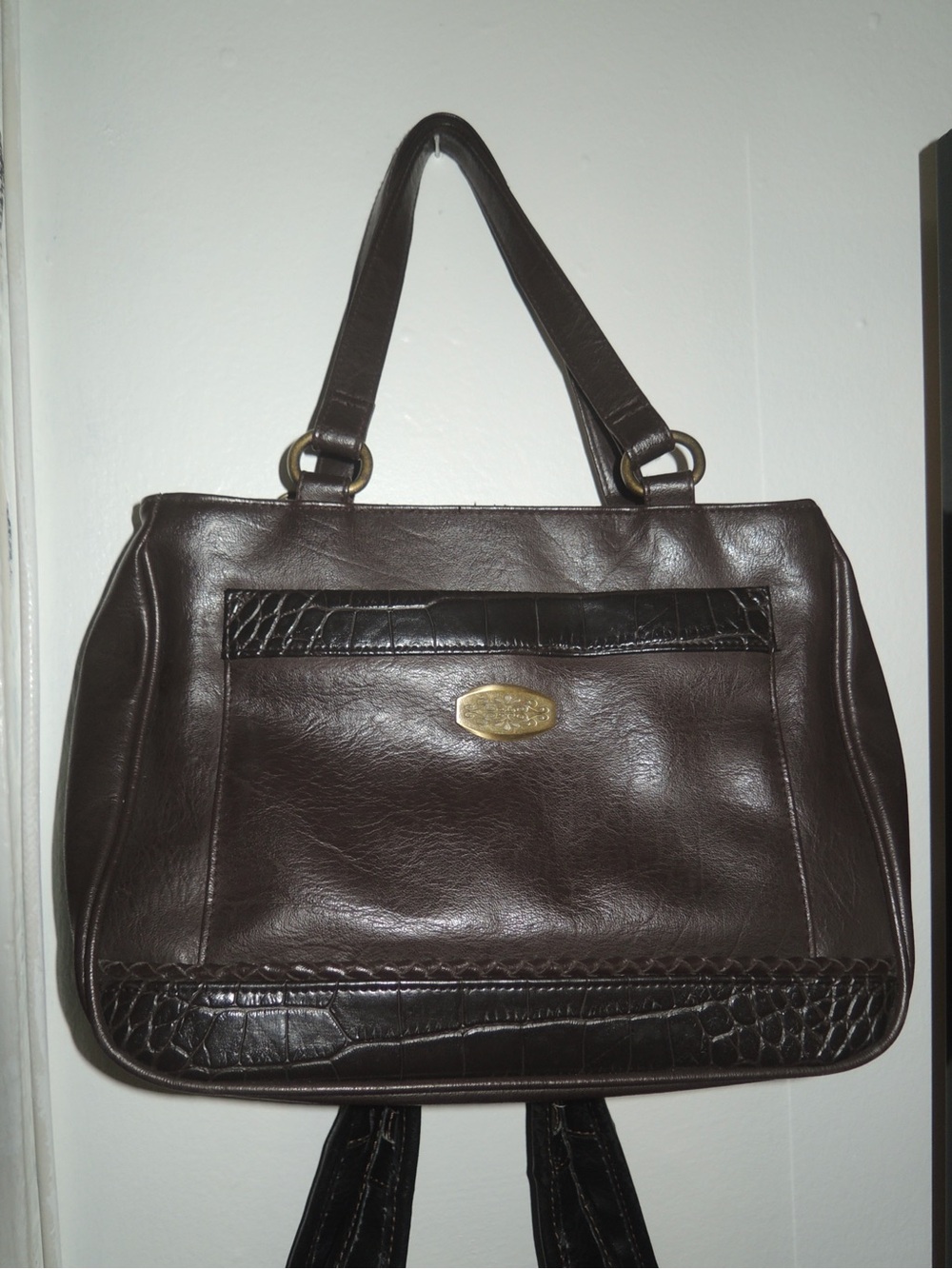 Classic Brown Leather Tote Bag